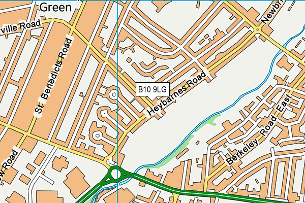 B10 9LG map - OS VectorMap District (Ordnance Survey)