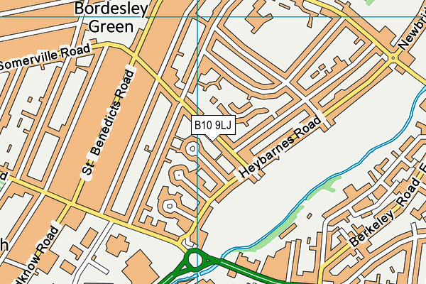 B10 9LJ map - OS VectorMap District (Ordnance Survey)