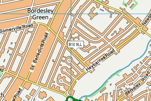 B10 9LL map - OS VectorMap District (Ordnance Survey)