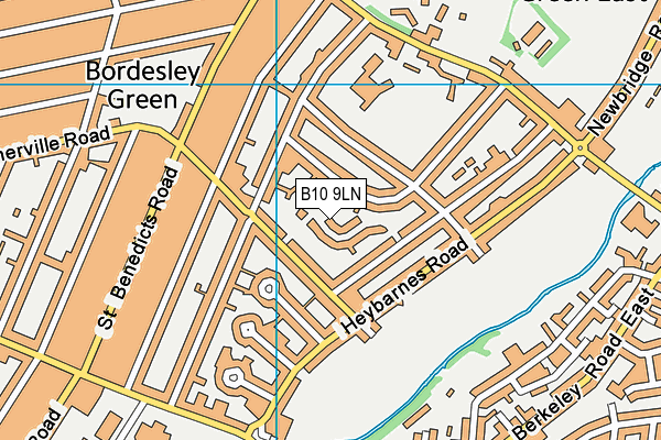 B10 9LN map - OS VectorMap District (Ordnance Survey)