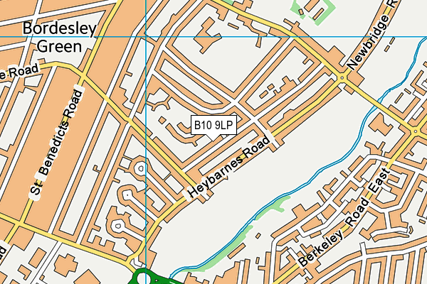 B10 9LP map - OS VectorMap District (Ordnance Survey)