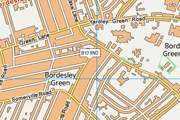 B10 9ND map - OS VectorMap District (Ordnance Survey)