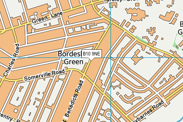 B10 9NE map - OS VectorMap District (Ordnance Survey)