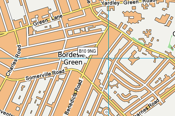 B10 9NG map - OS VectorMap District (Ordnance Survey)