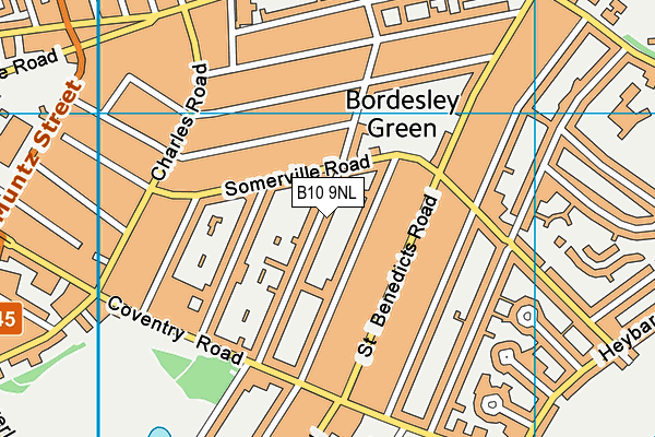 B10 9NL map - OS VectorMap District (Ordnance Survey)