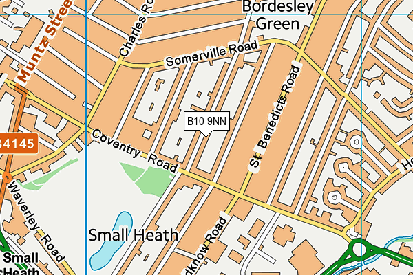 B10 9NN map - OS VectorMap District (Ordnance Survey)