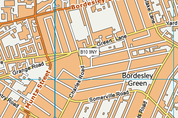 B10 9NY map - OS VectorMap District (Ordnance Survey)