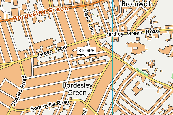 B10 9PE map - OS VectorMap District (Ordnance Survey)