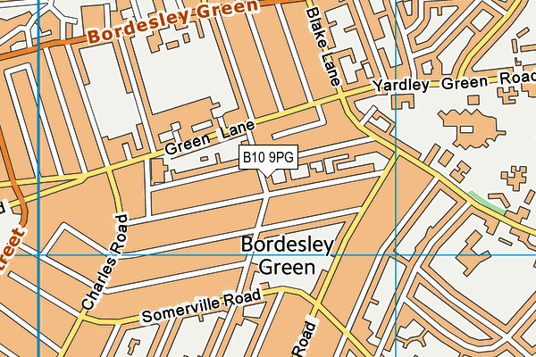 B10 9PG map - OS VectorMap District (Ordnance Survey)