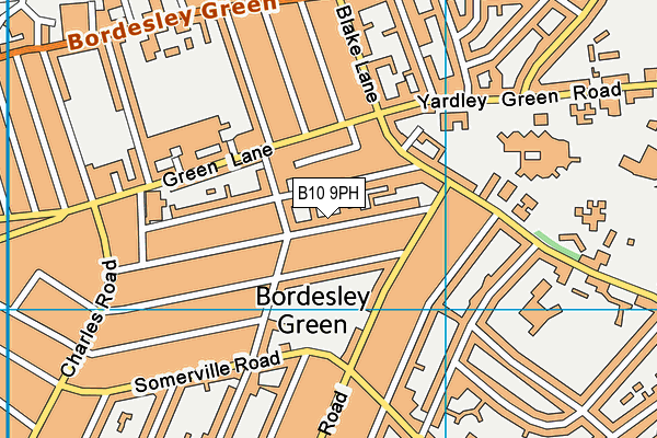 B10 9PH map - OS VectorMap District (Ordnance Survey)