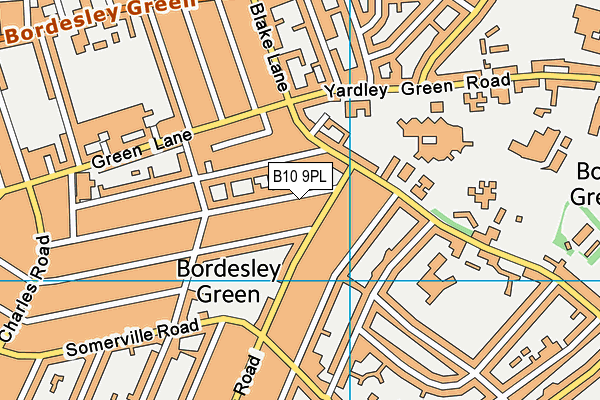 B10 9PL map - OS VectorMap District (Ordnance Survey)