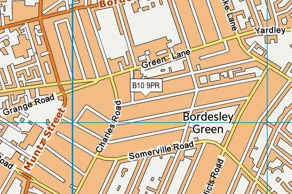 B10 9PR map - OS VectorMap District (Ordnance Survey)