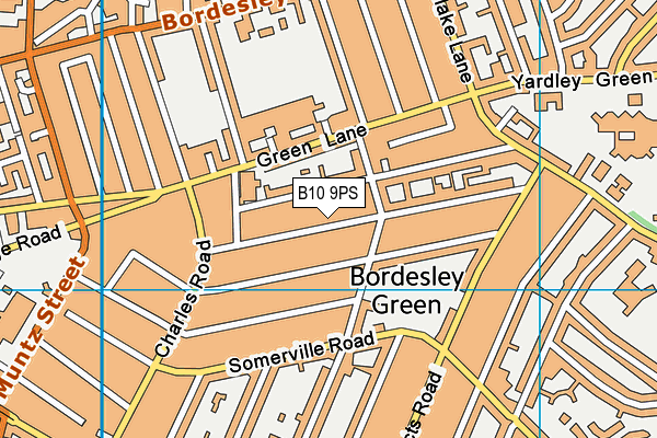 B10 9PS map - OS VectorMap District (Ordnance Survey)