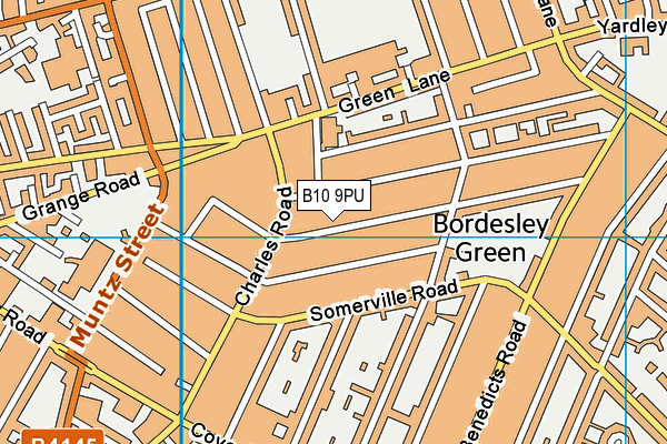 B10 9PU map - OS VectorMap District (Ordnance Survey)