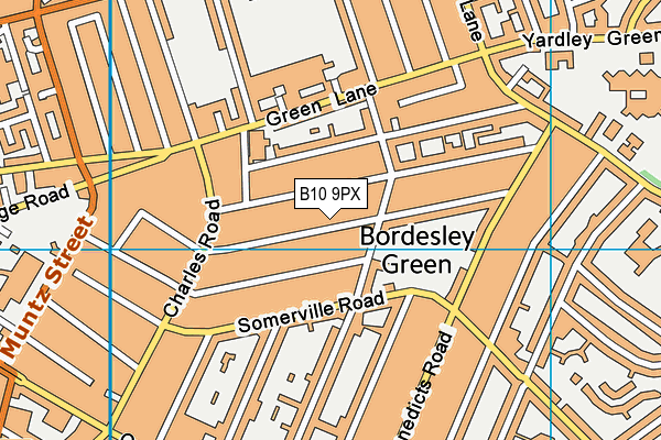 B10 9PX map - OS VectorMap District (Ordnance Survey)