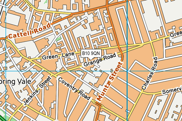 B10 9QN map - OS VectorMap District (Ordnance Survey)