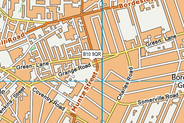 B10 9QR map - OS VectorMap District (Ordnance Survey)