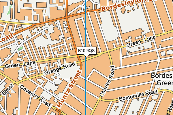 B10 9QS map - OS VectorMap District (Ordnance Survey)