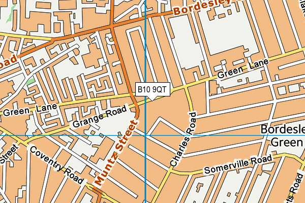 B10 9QT map - OS VectorMap District (Ordnance Survey)