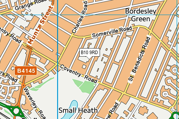 B10 9RD map - OS VectorMap District (Ordnance Survey)