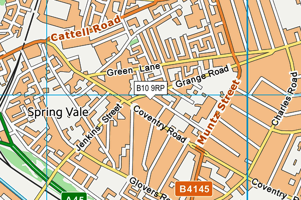B10 9RP map - OS VectorMap District (Ordnance Survey)