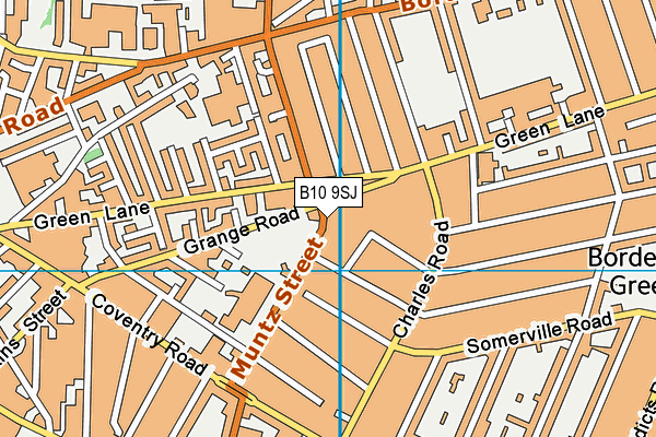 B10 9SJ map - OS VectorMap District (Ordnance Survey)