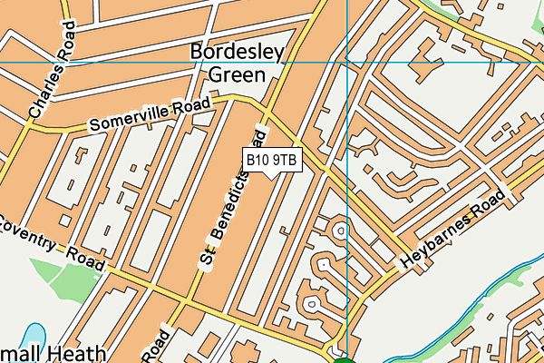 B10 9TB map - OS VectorMap District (Ordnance Survey)