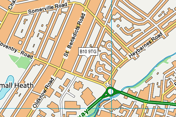 B10 9TG map - OS VectorMap District (Ordnance Survey)