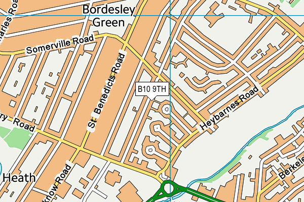 B10 9TH map - OS VectorMap District (Ordnance Survey)