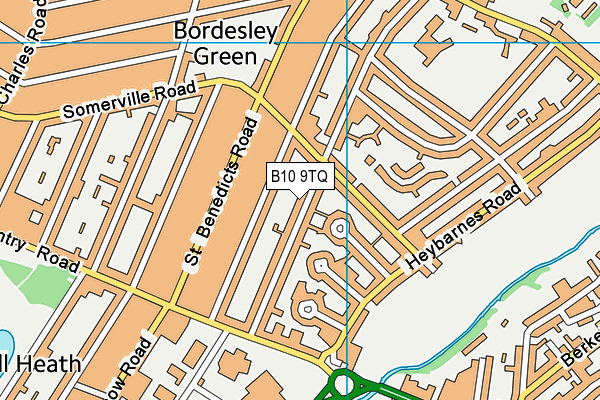 B10 9TQ map - OS VectorMap District (Ordnance Survey)