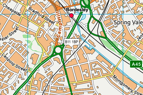 B11 1BP map - OS VectorMap District (Ordnance Survey)