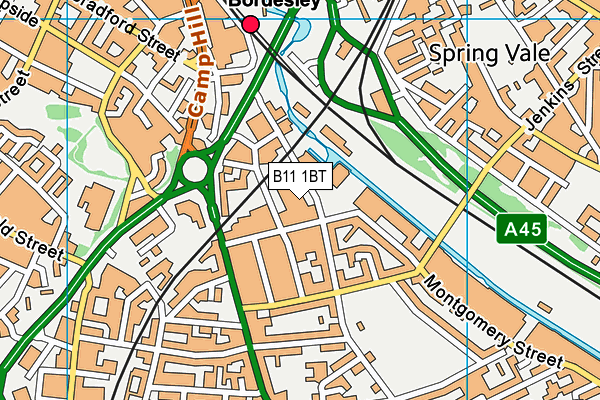 B11 1BT map - OS VectorMap District (Ordnance Survey)