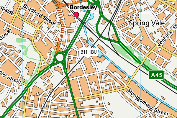 B11 1BU map - OS VectorMap District (Ordnance Survey)