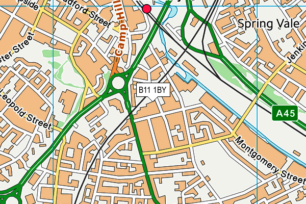 B11 1BY map - OS VectorMap District (Ordnance Survey)