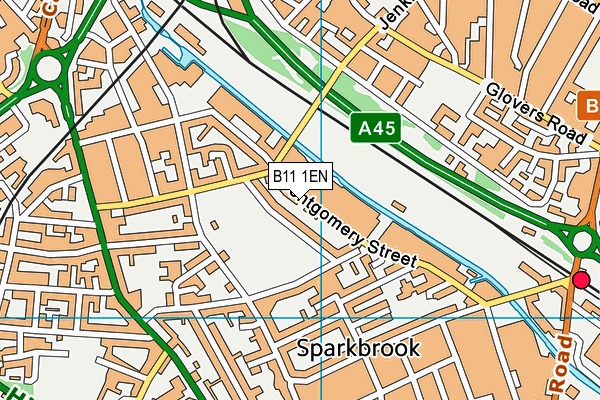 B11 1EN map - OS VectorMap District (Ordnance Survey)