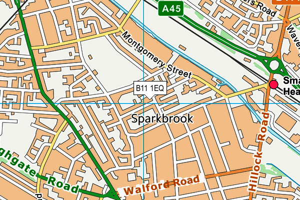 B11 1EQ map - OS VectorMap District (Ordnance Survey)