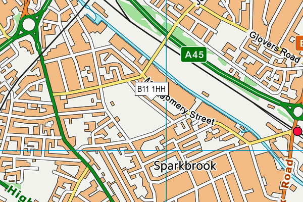 Farm Park map (B11 1HH) - OS VectorMap District (Ordnance Survey)