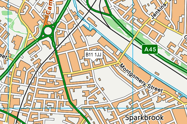 B11 1JJ map - OS VectorMap District (Ordnance Survey)