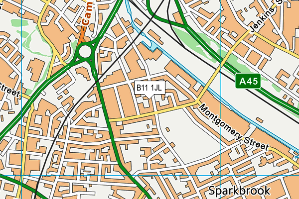 B11 1JL map - OS VectorMap District (Ordnance Survey)