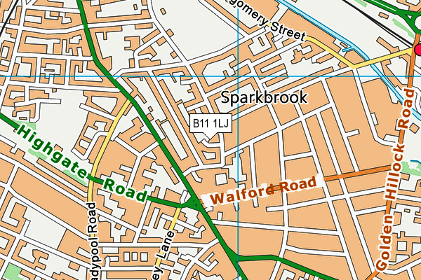 B11 1LJ map - OS VectorMap District (Ordnance Survey)