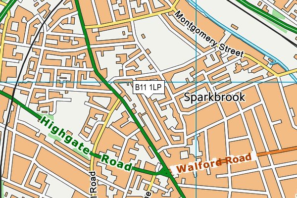 B11 1LP map - OS VectorMap District (Ordnance Survey)