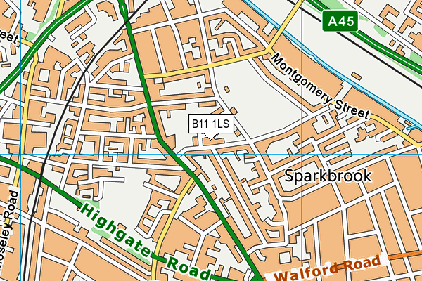 B11 1LS map - OS VectorMap District (Ordnance Survey)