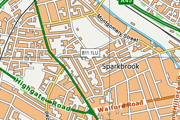 B11 1LU map - OS VectorMap District (Ordnance Survey)