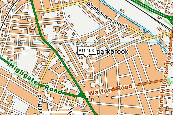 B11 1LX map - OS VectorMap District (Ordnance Survey)