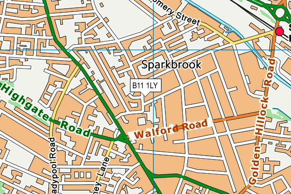 B11 1LY map - OS VectorMap District (Ordnance Survey)