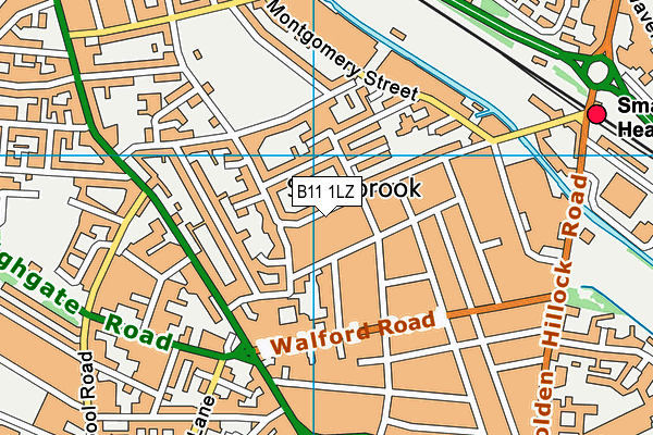 B11 1LZ map - OS VectorMap District (Ordnance Survey)