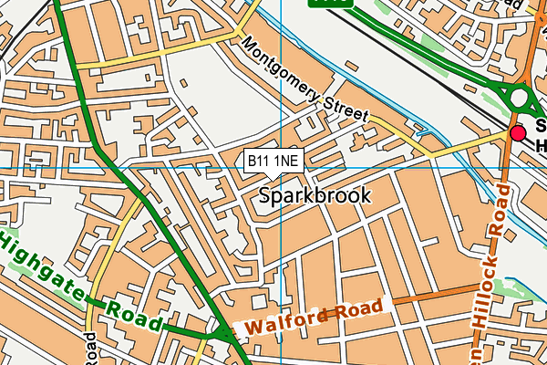 B11 1NE map - OS VectorMap District (Ordnance Survey)