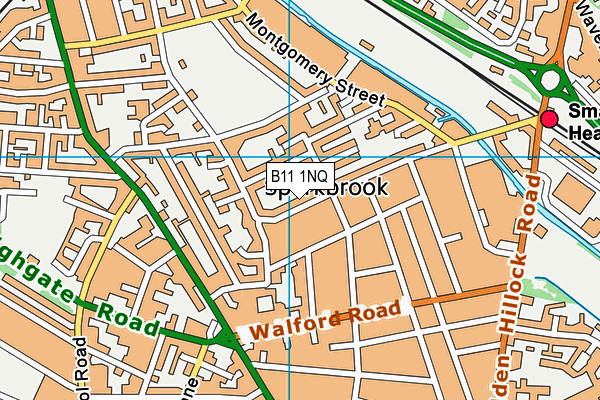 B11 1NQ map - OS VectorMap District (Ordnance Survey)