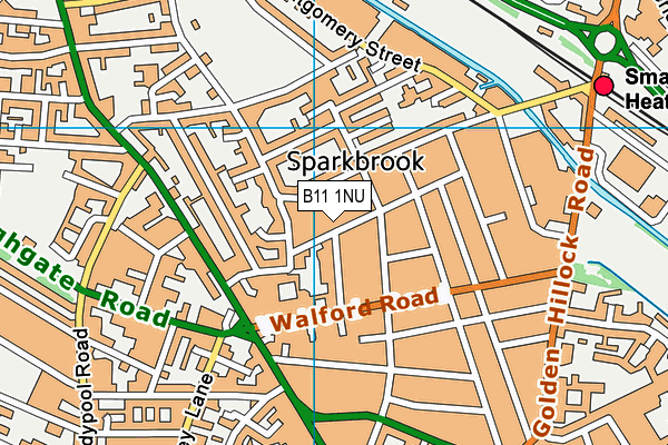 B11 1NU map - OS VectorMap District (Ordnance Survey)