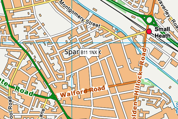 B11 1NX map - OS VectorMap District (Ordnance Survey)